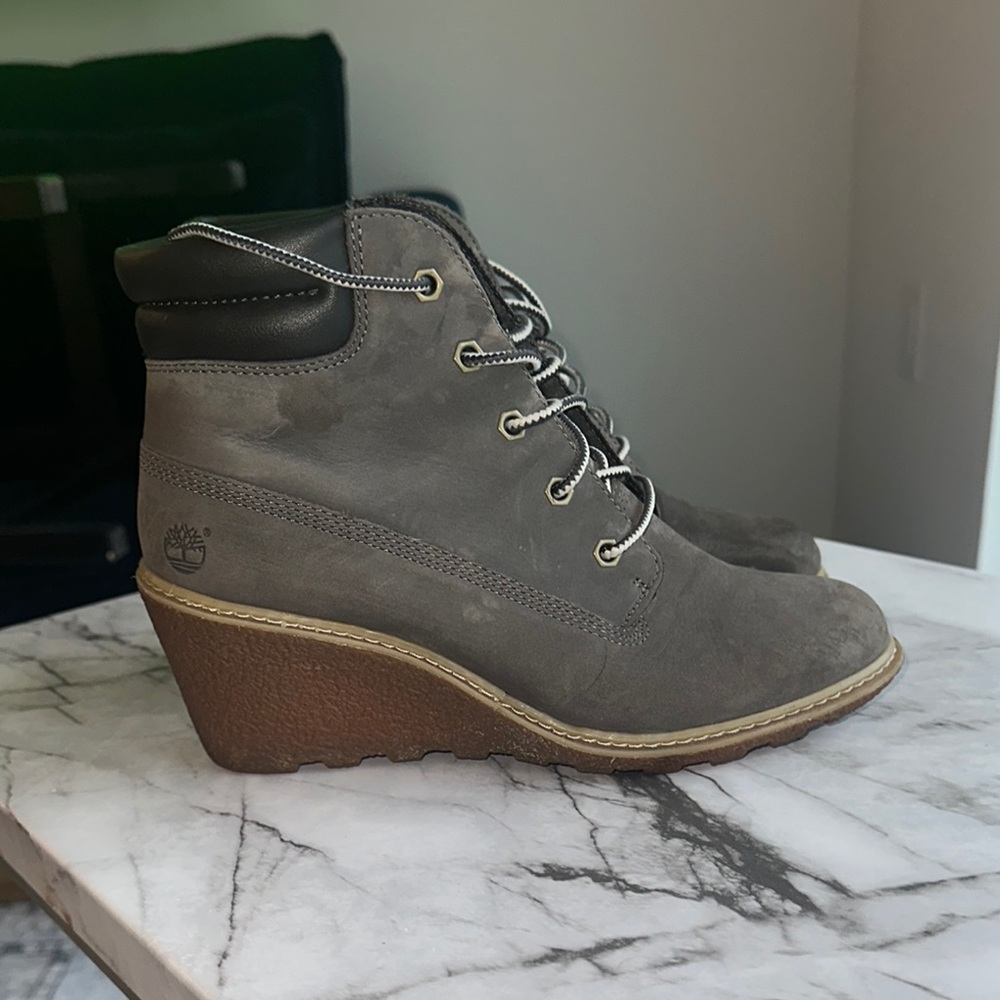 Timberland Women's Gray Wedge Boots